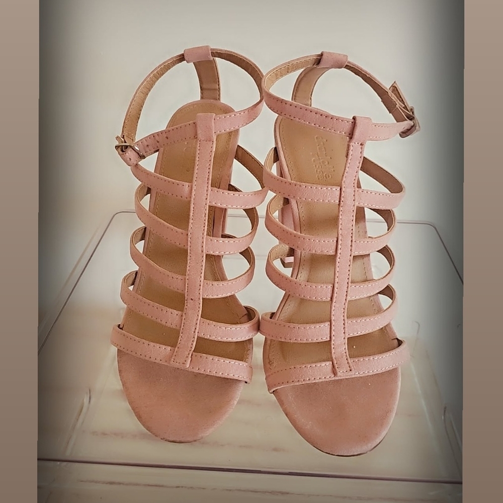 Charlotte Russe Blush Strappy Sandals